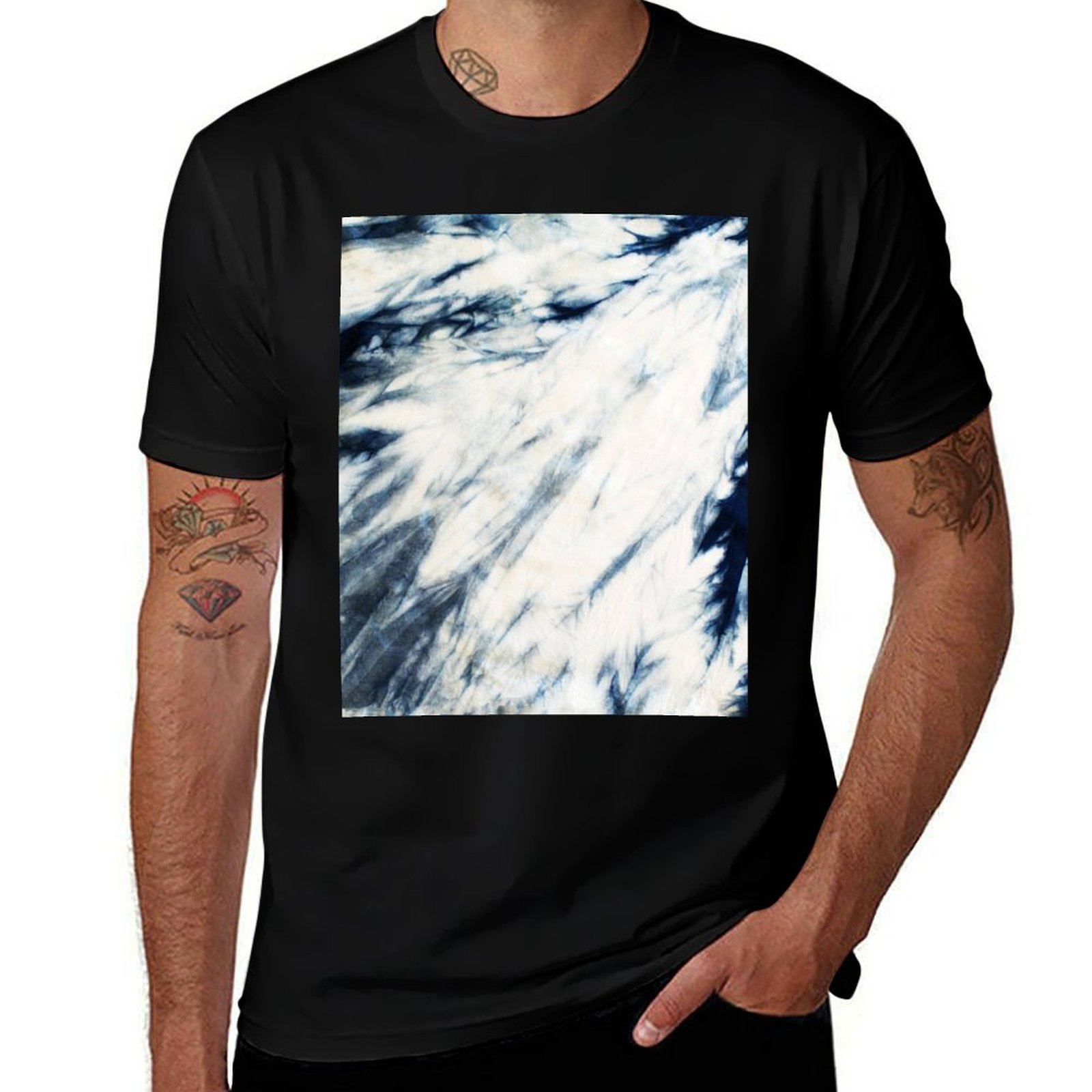 Shibori Tie Dye - シボリ インディゴ マーブル タイダイ Tシャツ ホリデー
