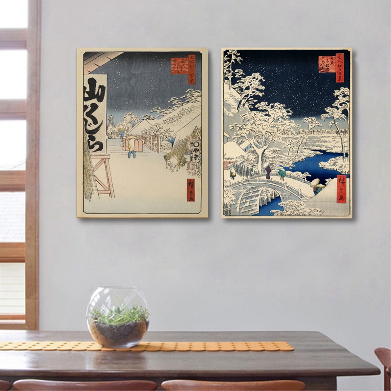 日本の伝統的な景観ポスターキャンバスアートプリント、和風キャ - Japanese Living Lifestyle のレビューと価格