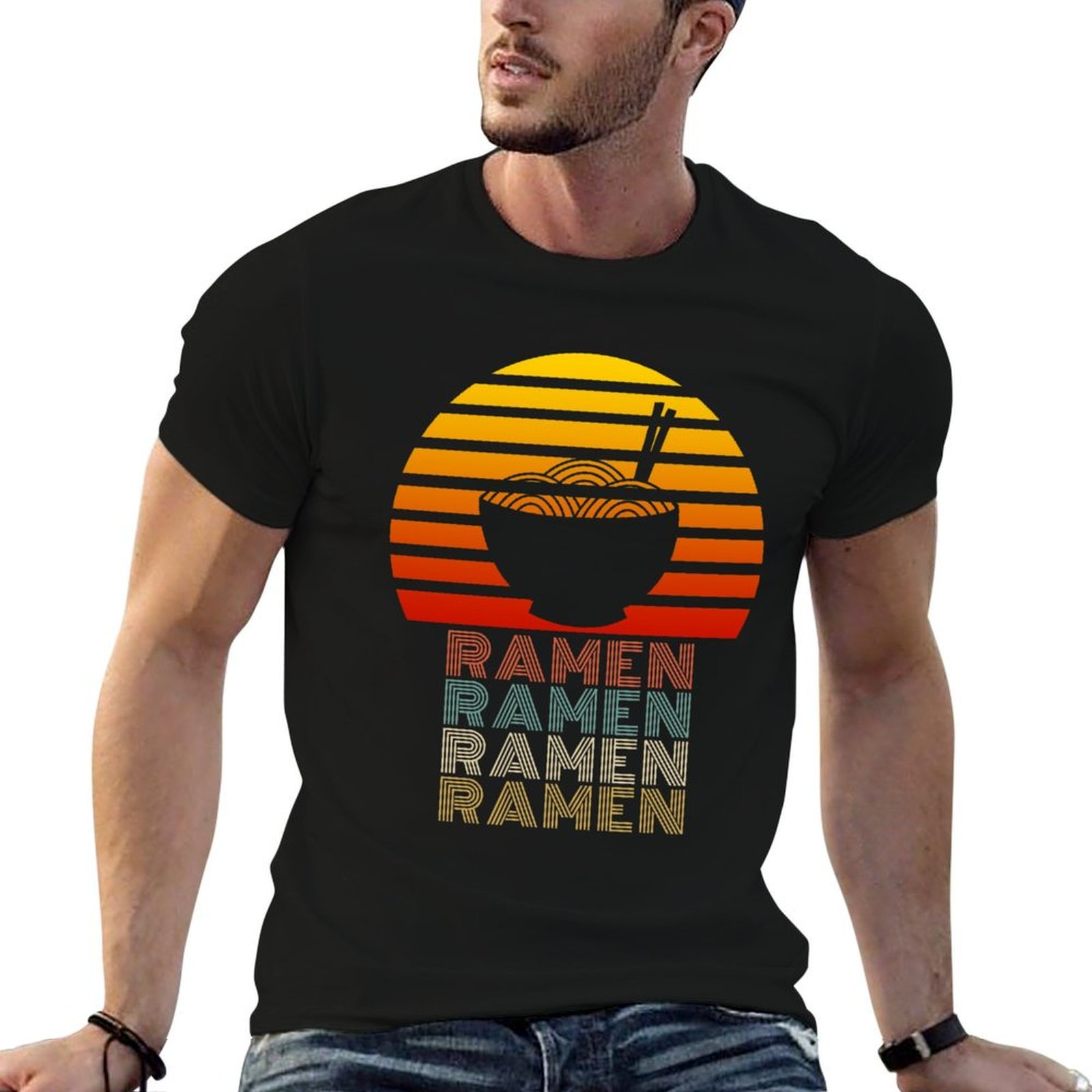 ラーメンライフ日本の麺愛好家ヴィンテージレトロスタイルTシャ - Japanese Daily Lifestyle のレビューと価格