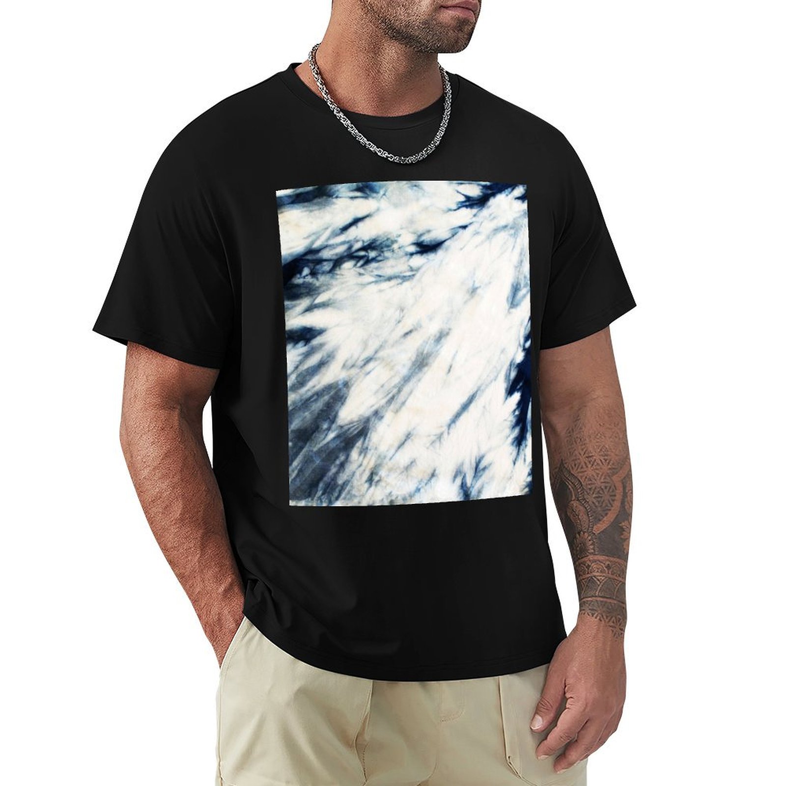 シボリ インディゴ マーブル タイダイ Tシャツ ホリデー  - Shibori Tie Dye のレビューと価格